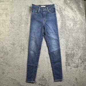 Levi's Premium Big E Mile High Super Skinny Womens 26 Dark Wash Jeans Blue Denim